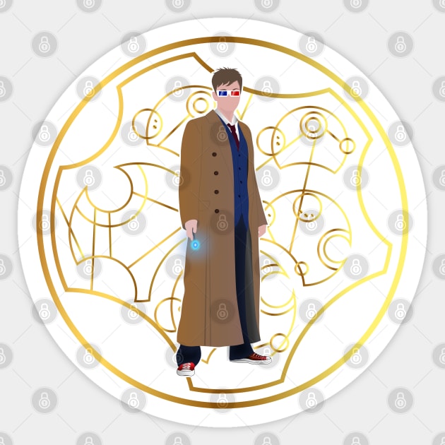 10th Doctor Sticker by Arethna